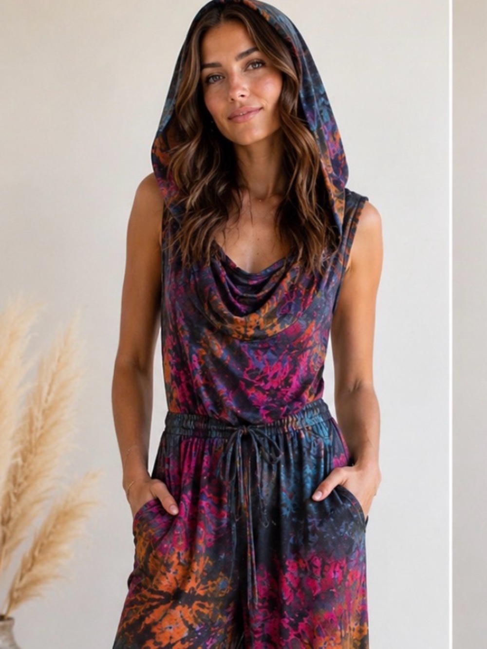 Tie Dye jumper w, hood
